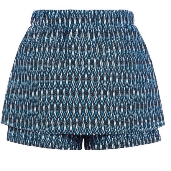 MAJE | Blue Paco Jacquard Skort - Picture 3 of 14